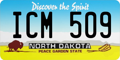 ND license plate ICM509