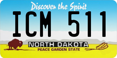 ND license plate ICM511