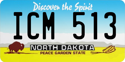 ND license plate ICM513