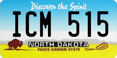 ND license plate ICM515