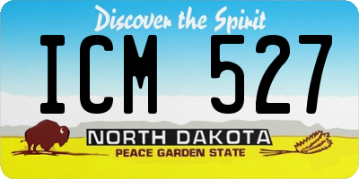 ND license plate ICM527