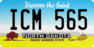 ND license plate ICM565