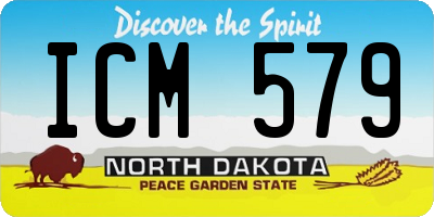ND license plate ICM579