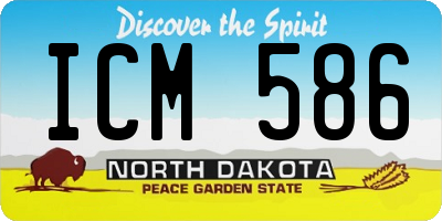 ND license plate ICM586