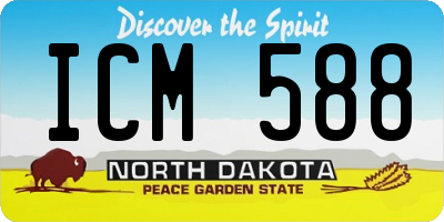 ND license plate ICM588