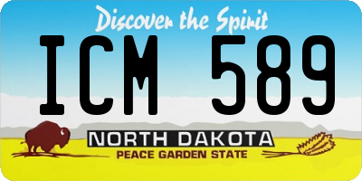 ND license plate ICM589