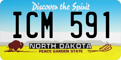 ND license plate ICM591