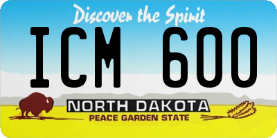 ND license plate ICM600