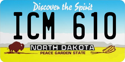ND license plate ICM610