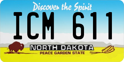 ND license plate ICM611
