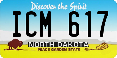 ND license plate ICM617