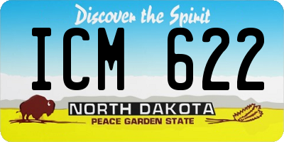 ND license plate ICM622