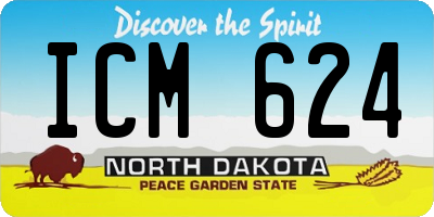 ND license plate ICM624