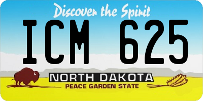 ND license plate ICM625