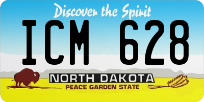 ND license plate ICM628