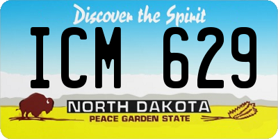 ND license plate ICM629