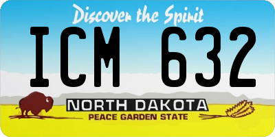 ND license plate ICM632