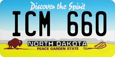 ND license plate ICM660