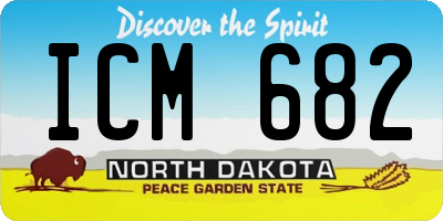 ND license plate ICM682