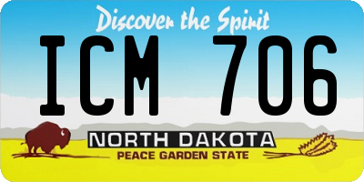 ND license plate ICM706
