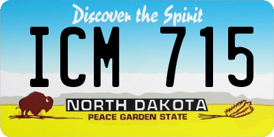 ND license plate ICM715