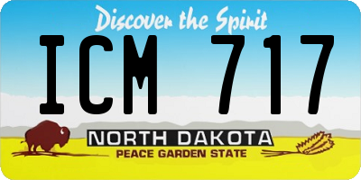 ND license plate ICM717