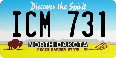 ND license plate ICM731