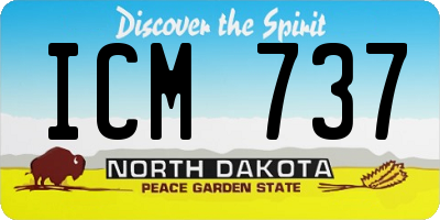 ND license plate ICM737