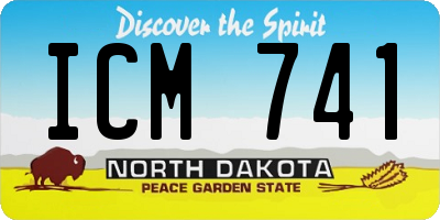 ND license plate ICM741