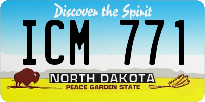 ND license plate ICM771