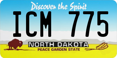 ND license plate ICM775