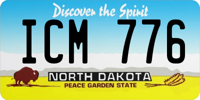ND license plate ICM776