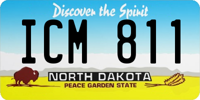 ND license plate ICM811