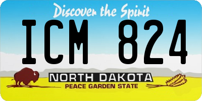 ND license plate ICM824