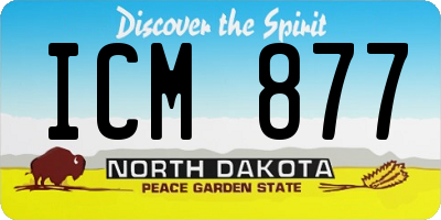 ND license plate ICM877