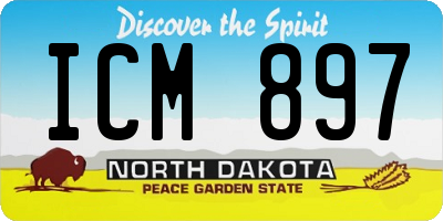 ND license plate ICM897