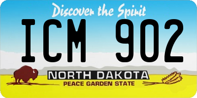 ND license plate ICM902