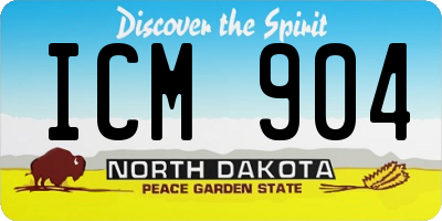 ND license plate ICM904