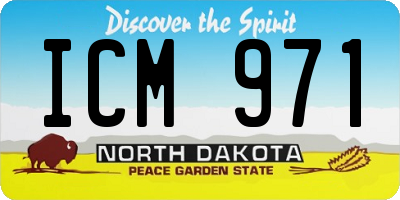 ND license plate ICM971