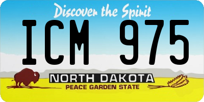 ND license plate ICM975