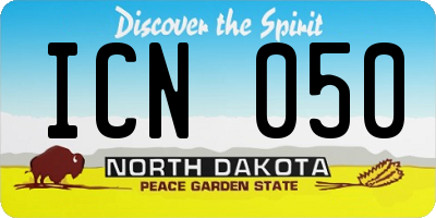 ND license plate ICN050