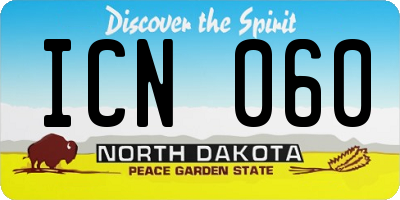ND license plate ICN060