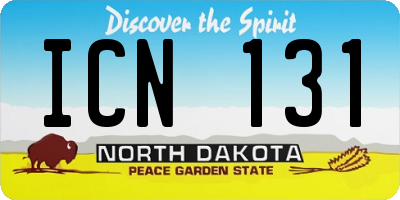 ND license plate ICN131