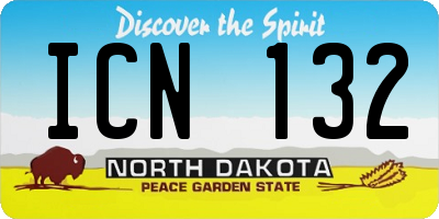 ND license plate ICN132