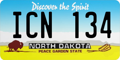 ND license plate ICN134