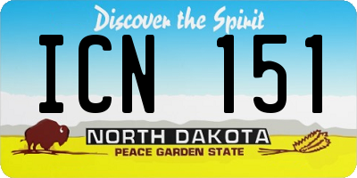 ND license plate ICN151