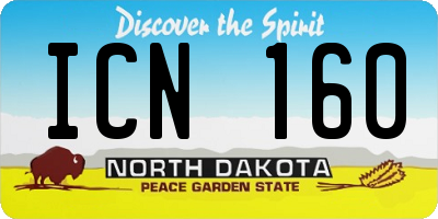 ND license plate ICN160