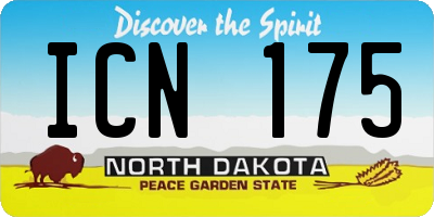 ND license plate ICN175