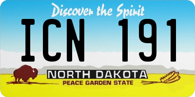 ND license plate ICN191