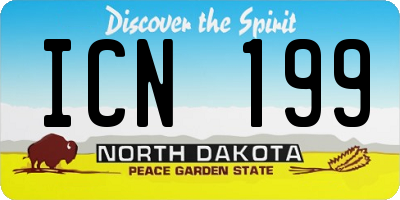 ND license plate ICN199